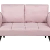 Fabric Sofa Bed Pink Brekke