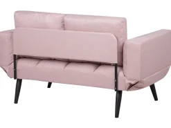 Fabric Sofa Bed Pink Brekke