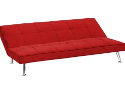 Fabric Sofa Bed Red Hasle