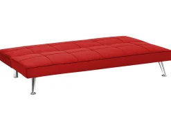Fabric Sofa Bed Red Hasle