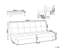 Fabric Sofa Bed Red Hasle