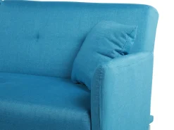 Fabric Sofa Bed Sea Blue Lucan