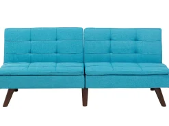 Fabric Sofa Bed Turquoise Blue Ronne
