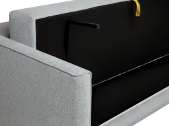 Fabric Sofa Bed With Storage Grey Eksjo
