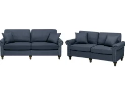 Fabric Sofa Set Dark Grey Otra