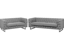 Fabric Sofa Set Grey Vissland