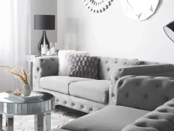 Fabric Sofa Set Grey Vissland