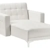 Faux Leather Chaise Lounge White Aberdeen