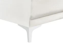 Faux Leather Chaise Lounge White Aberdeen