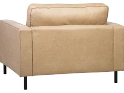 Faux Leather Living Room Set Beige Savalen