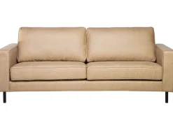 Faux Leather Living Room Set Beige Savalen