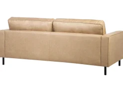 Faux Leather Living Room Set Beige Savalen