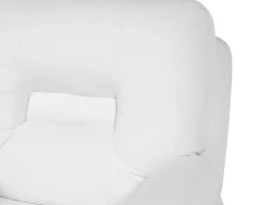 Faux Leather Manual Recliner Living Room Set White Bergen