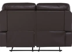 Faux Leather Manual Recliner Living Room Set Brown Bergen
