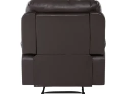 Faux Leather Manual Recliner Living Room Set Brown Bergen