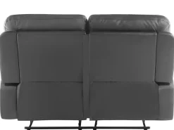 Faux Leather Manual Recliner Living Room Set Black Bergen