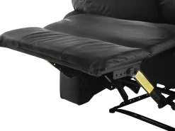 Faux Leather Manual Recliner Living Room Set Black Bergen