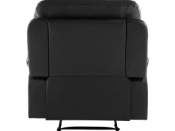 Faux Leather Manual Recliner Living Room Set Black Bergen