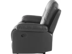 Faux Leather Manual Recliner Living Room Set Black Bergen