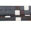 Faux Leather Sofa Bed Black Olsker