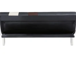Faux Leather Sofa Bed Black Olsker