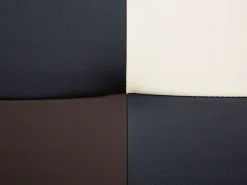 Faux Leather Sofa Bed Black Olsker