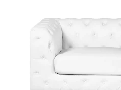 Faux Leather Sofa Set White Vissland