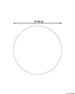 Filzkugelteppich Wolle Mehrfarbig O 140 Cm Abstarktes Muster Kurzflor Penek