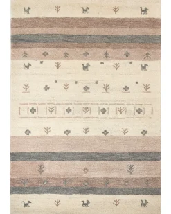 Gabbeh Teppich Wolle Beige / Hellbraun 160 X 230 Cm Hochflor Karli