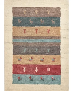 Gabbeh Teppich Wolle Mehrfarbig 160 X 230 Cm Hochflor Sarilar