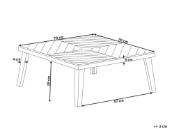 Garten Beistelltisch Akazienholz Hellbraun 70 X 70 Cm Baratti
