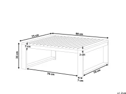 Garten Beistelltisch Akazienholz Mahagonibraun 90 X 75 Cm Timor Ii