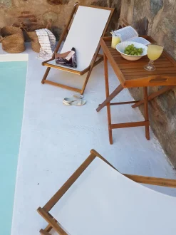 Garten Beistelltisch Akazienholz Hellbraun Klappbar Java
