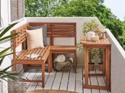 Garten Beistelltisch Akazienholz Hellbraun 110 X 47 Cm Klappbar Treia