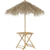 Garten Beistelltisch Mit Sonnenschirm Bambusholz Seegras Molise