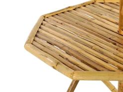 Garten Beistelltisch Mit Sonnenschirm Bambusholz Seegras Molise