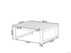 Garten Beistelltisch Zertifiziertes Akazienholz Mahagonibraun 90 X 75 Cm Timor Ii