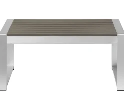 Garten Couchtisch Aluminium Dunkelgrau 90 X 50 Cm Salerno