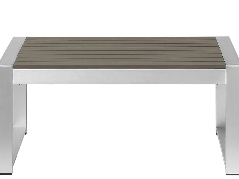 Garten Couchtisch Aluminium Dunkelgrau 90 X 50 Cm Salerno