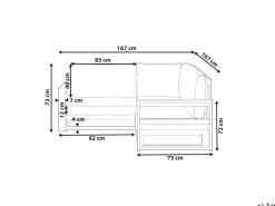 Garten Ecksofa Akazienholz Hellbraun 2-Sitzer Auflagen Taupe Timor Ii