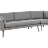Garten Ecksofa Grau 3-Sitzer Rechte Seite Modular Loretello
