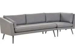 Garten Ecksofa Grau 3-Sitzer Rechte Seite Modular Loretello