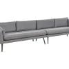 Garten Ecksofa Grau 4-Sitzer Modular Loretello