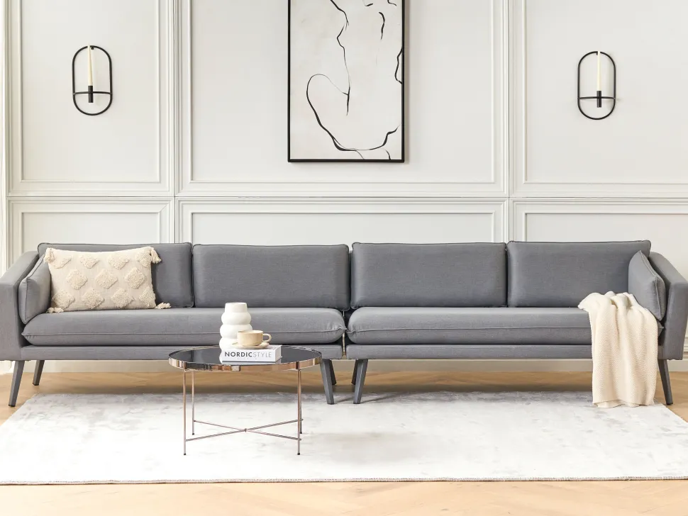 Garten Ecksofa Grau 4-Sitzer Modular Loretello