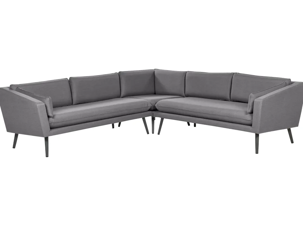 Garten Ecksofa Grau 5-Sitzer Modular Loretello