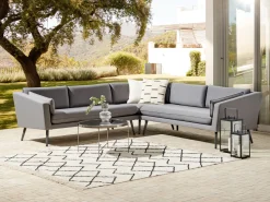 Garten Ecksofa Grau 5-Sitzer Modular Loretello