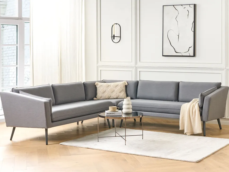 Garten Ecksofa Grau 5-Sitzer Modular Loretello