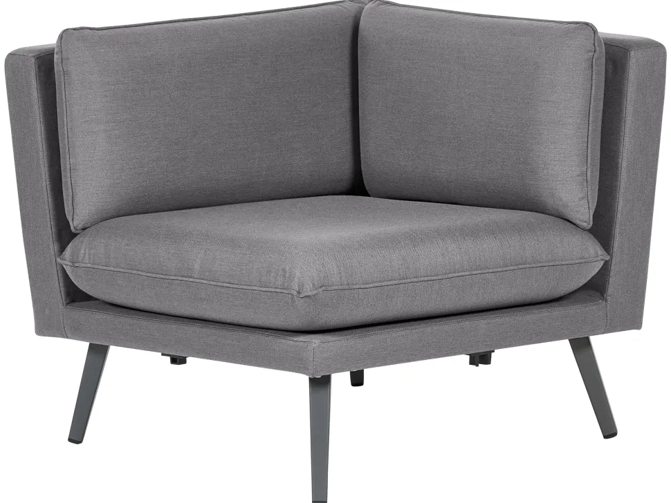 Garten Ecksofa Grau 5-Sitzer Modular Loretello