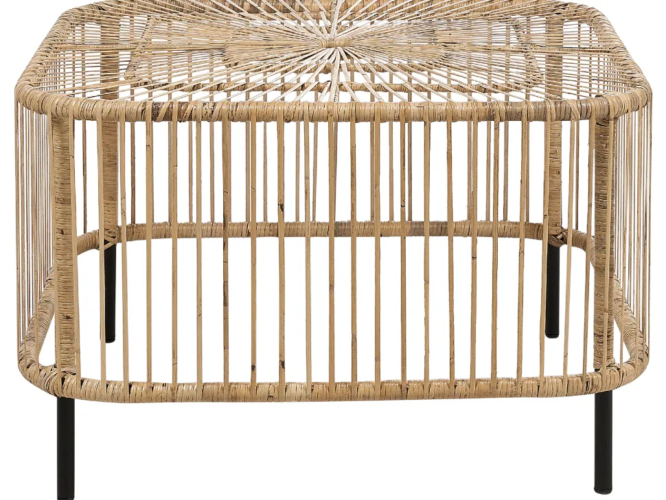 Garten Rattan Couchtisch 67 X 67 Cm Natur Cesenatico