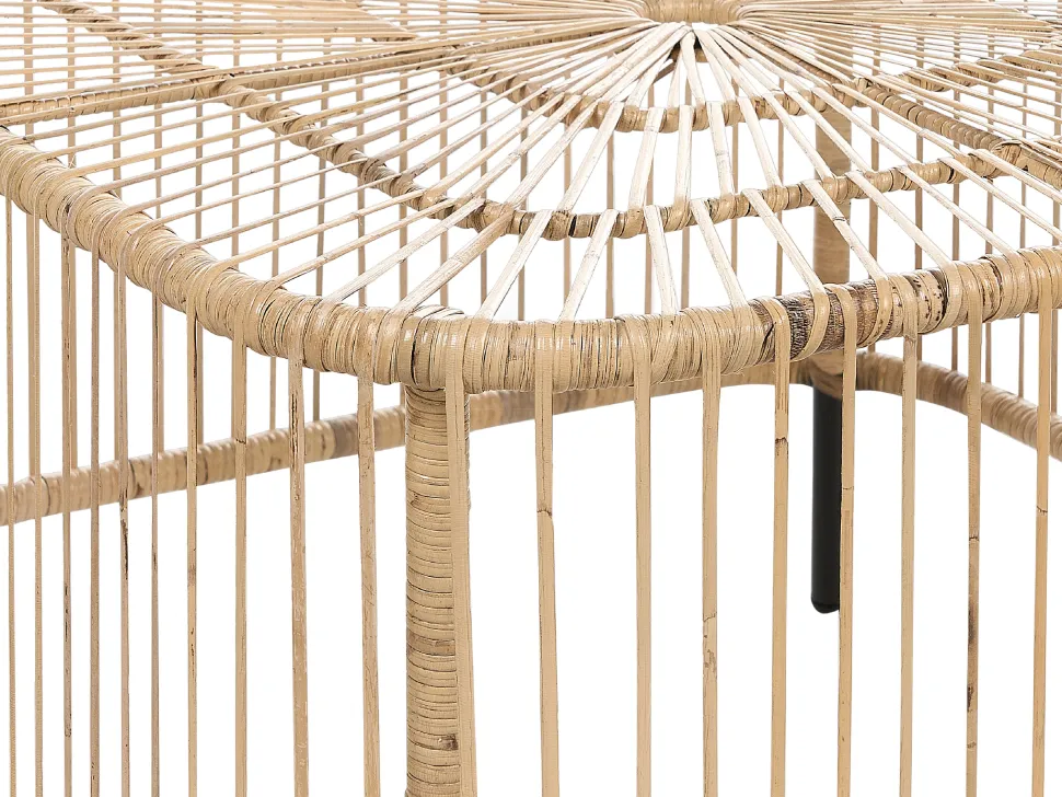 Garten Rattan Couchtisch 67 X 67 Cm Natur Cesenatico